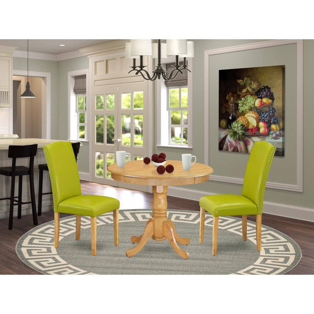 Left. East West Furniture - Dining Room Set Oak - Brown.
