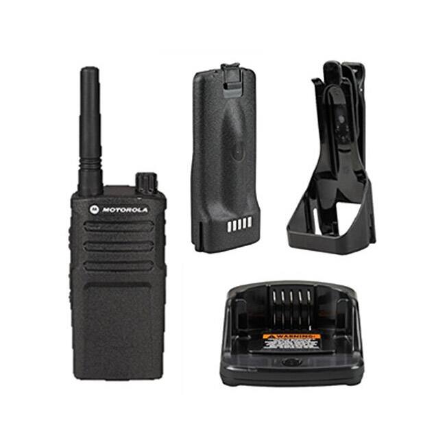 Back. Motorola Solutions - 4 Pack of Motorola RMM2050 Two Way Radio Walkie Talkies with Programming Video - Black.