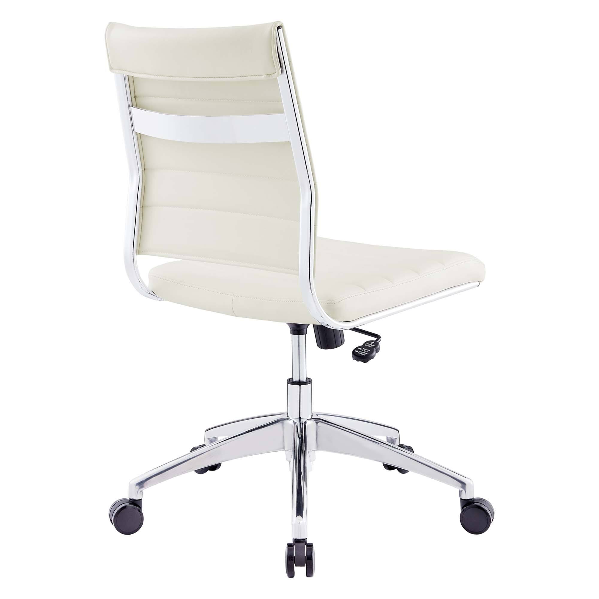 Alt View 2. Modway - Jive Armless Mid Back Office Chair by Modway - White.