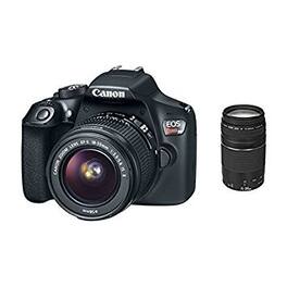 Canon - EOS Rebel T6 Digital SLR Camera with 18-55mm & 75-300mm Lenses - Black