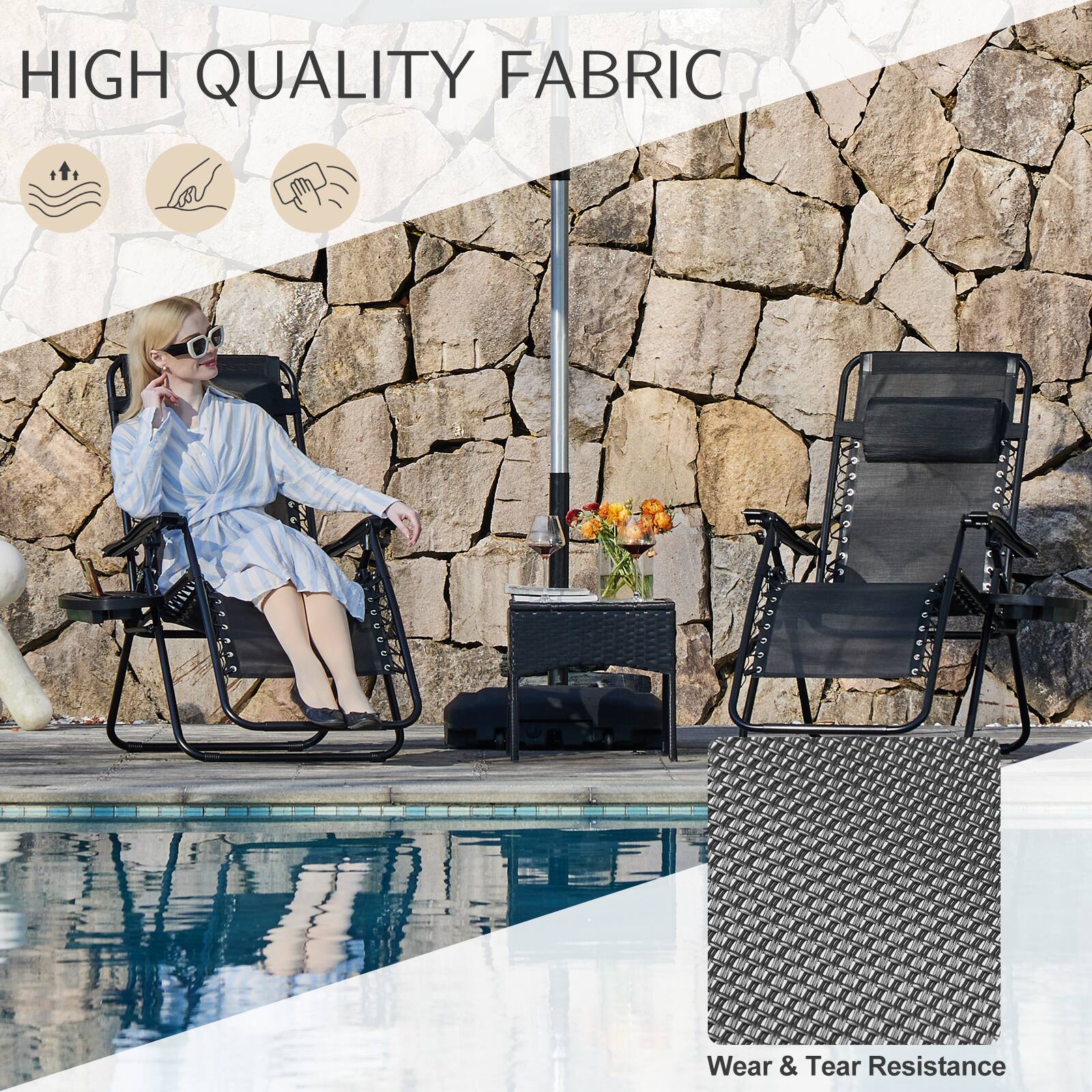 HIGH QUALITY FABRIC  
Wear & Tear Resistance