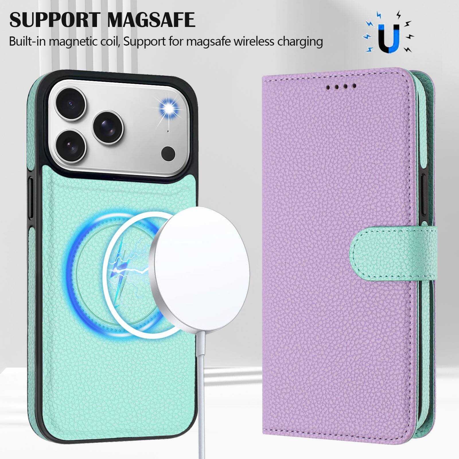 SUPPORT MAGSAFE

Built-in magnetic coil, Support for magsafe wireless charging