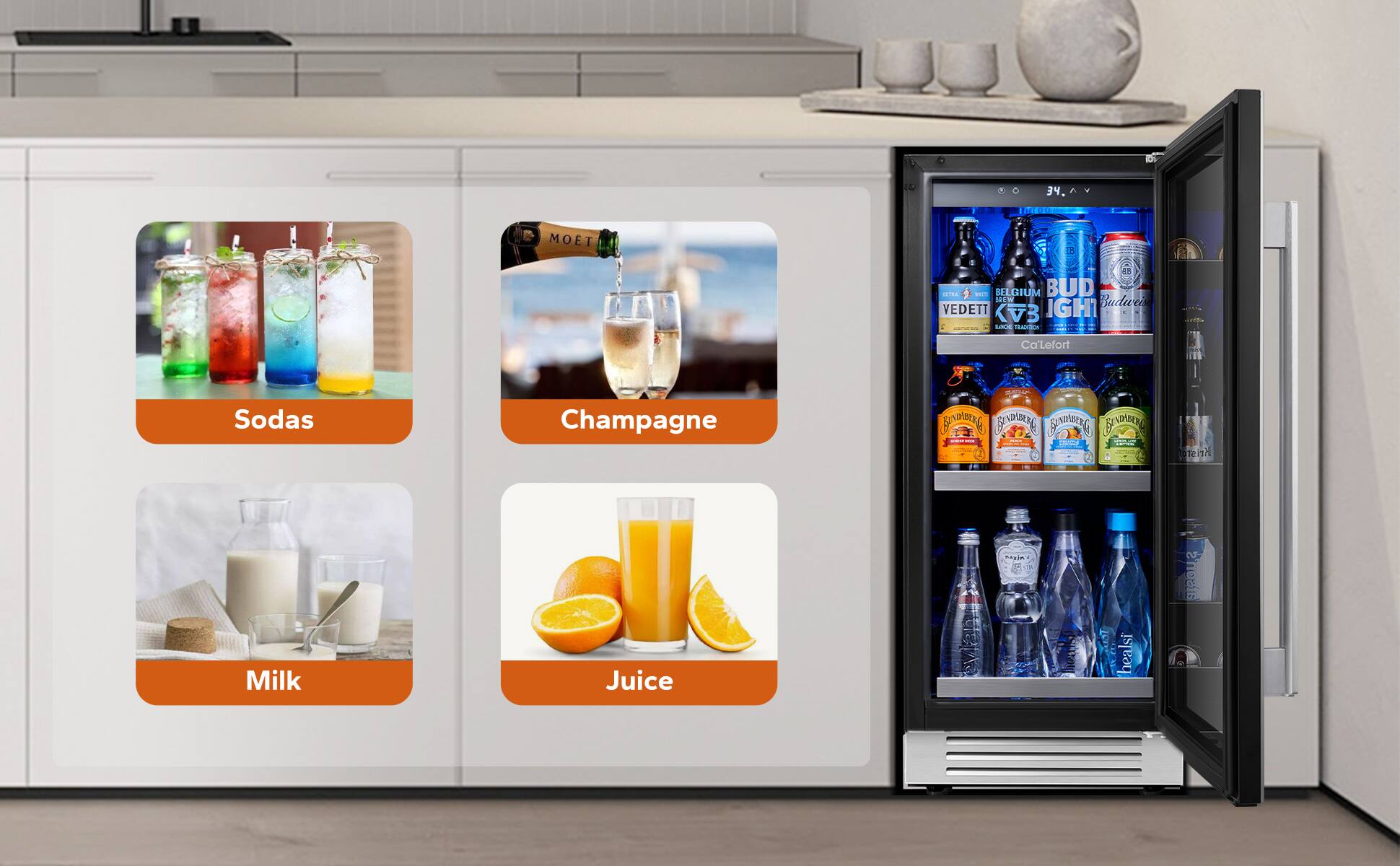 34, LVERIE MOET ... - REL RLGIUM BUD NW Budwei VEDETT KVB IGH . | I - TEaotON : - C CaLefort Sodas Champagne M Baan B 5 BAMELG BADUR | - Ad adiaal A tn Milk Juice eviant N Naky healsi aison's

Corrected text:

34, LVERIE MOET ... - REL RLGIUM BUD NW Budwei VEDETT KVB IGH . | I - TEaotON : - C CaLefort Sodas Champagne M Baan B 5 BAMELG BADUR | - Ad adiaal A tn Milk Juice eviant N Naky healsi aison's

Grouped text:

- Sodas
- Champagne
- Milk
- Juice

- MOËT
- BELGIUM BUD
- VEDETT
- KVB
- CoLefort
- BUDWEISER
- BUDWEISER
- BUDWEISER
- BUDWEISER
- BUDWEISER
- BUDWEISER
- BUDWEISER
- BUDWE