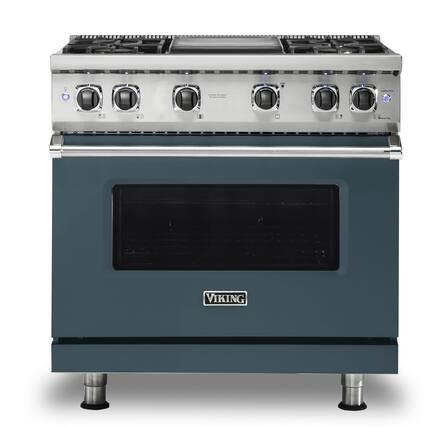 Front. Viking - 5-Series Gas Sealed Burner Range - Squall.