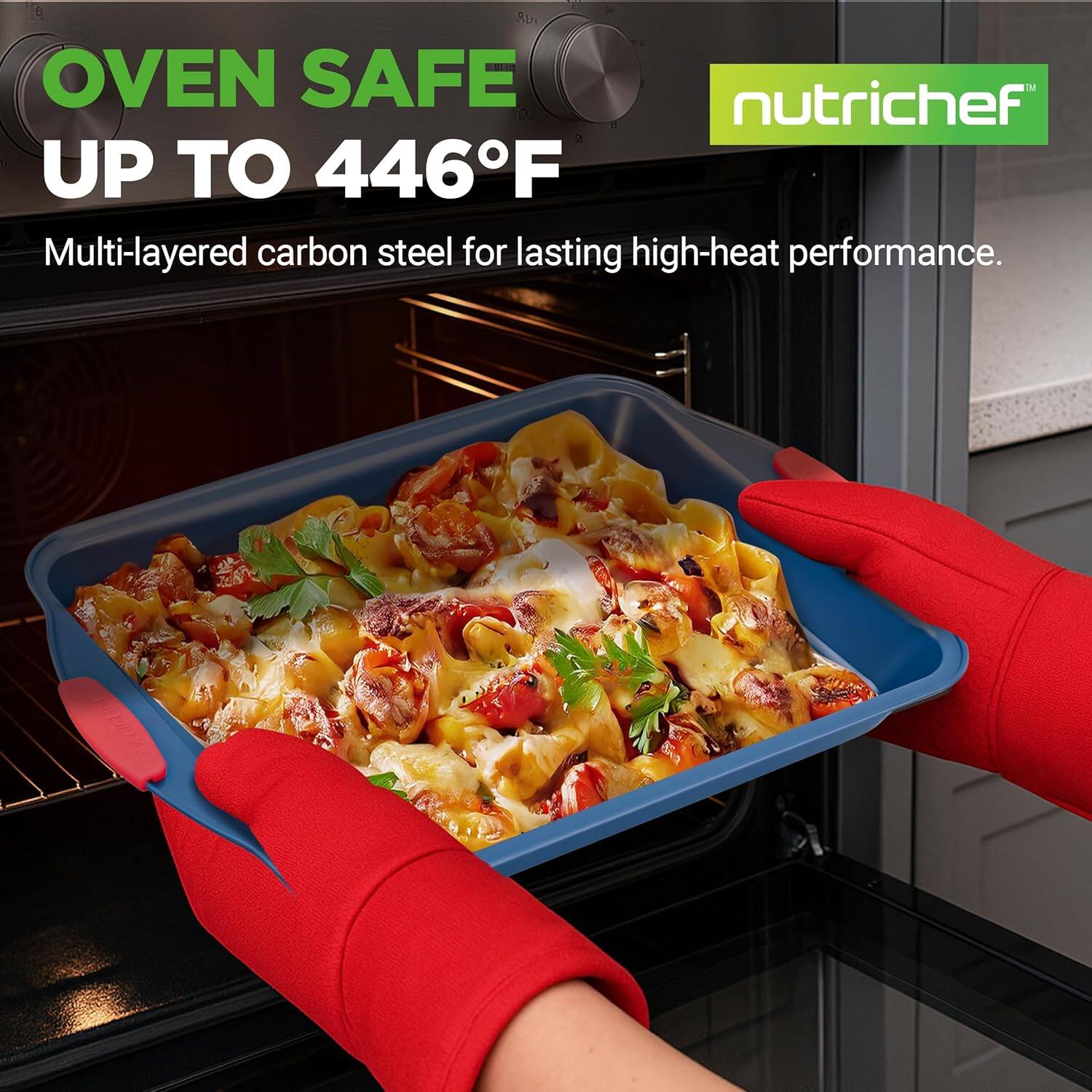 OVEN SAFE UP TO 446°F

Multi-layered carbon steel for lasting high-heat performance.