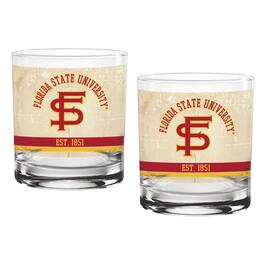 Indigo Falls - Florida State Seminoles Two-Pack 14oz. Tan Vintage Glass Set - Multicolor