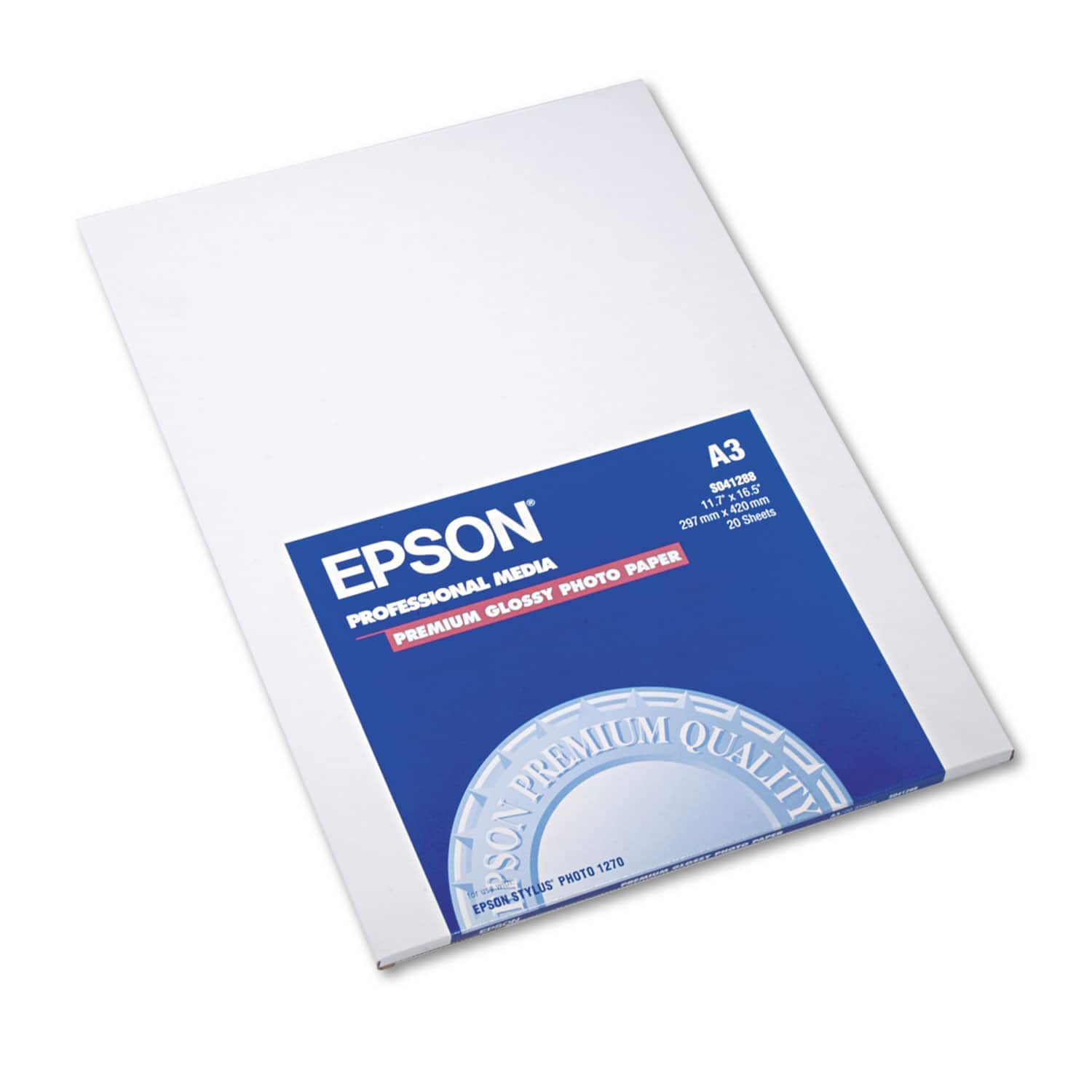 Epson - Premium Photo Paper A3 Size High-Gloss White - Pack of 20