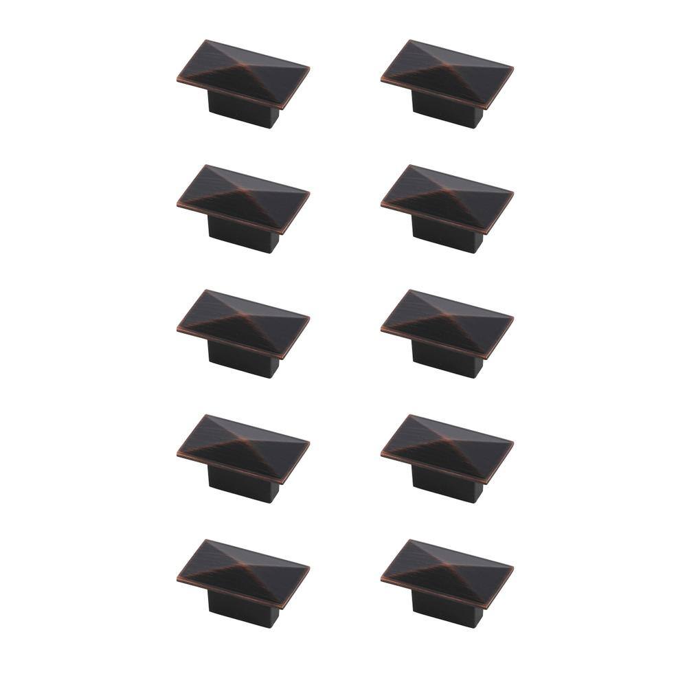 Alt View 2. Elegant Decor - Perry 2" Oil-rubbed Bronze Rectangle Knob Multipack (Set of 10) - Oil-Rubbed Bronze.