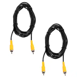 Unique Bargains - 2pcs 10ft RCA Audio Subwoofer Cable 1 RCA Male to Male Coaxial for Subwoofer Amplifier - Black