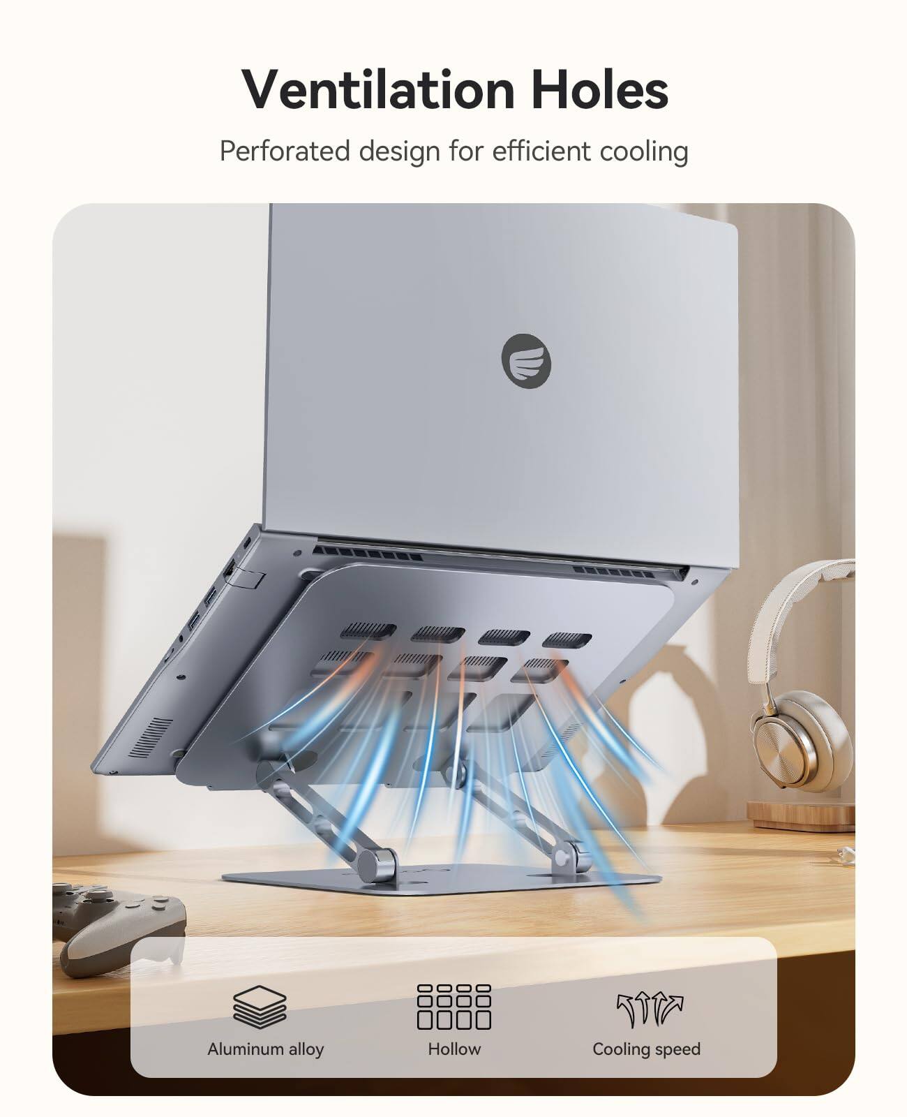 Ventilation Holes  
Perforated design for efficient cooling  

Aluminum alloy  
Hollow  
Cooling speed
