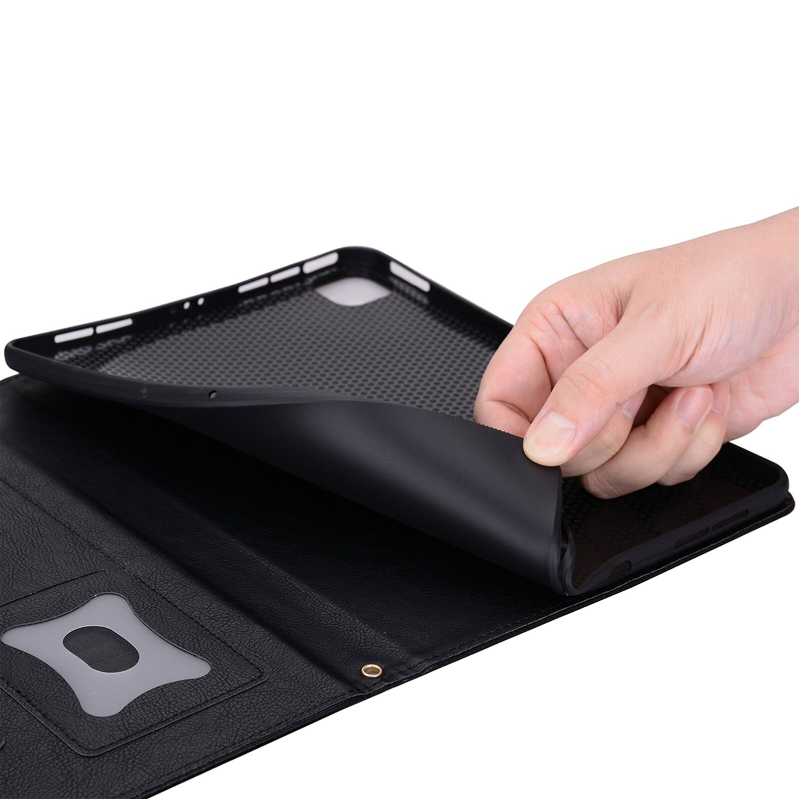 Alt View 3. Dteck - Case For Samsung Galaxy Tab A11+ 2025/A9+ 2023 11-inch Business Premium Leather Folio Adjustable Stand Card Slots Cover - Black.