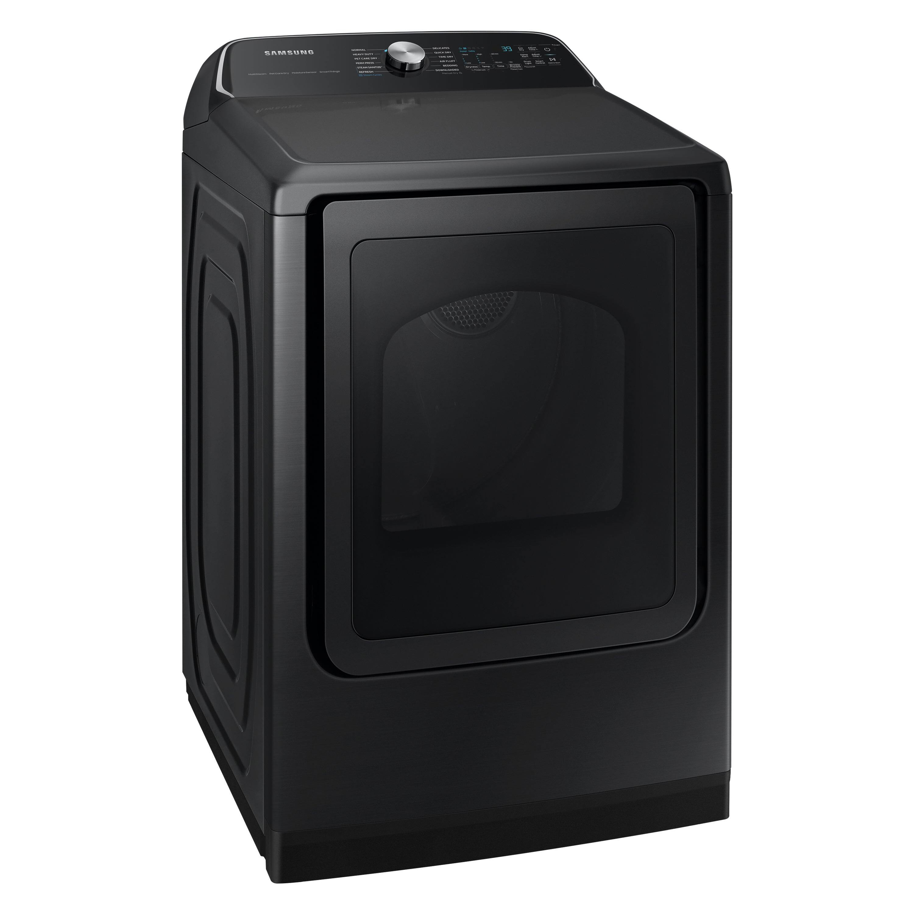 Alt View 10. Samsung - Open Box 7.4 Cu. Ft. Smart Electric Dryer with Steam Sanitize+ - Black.