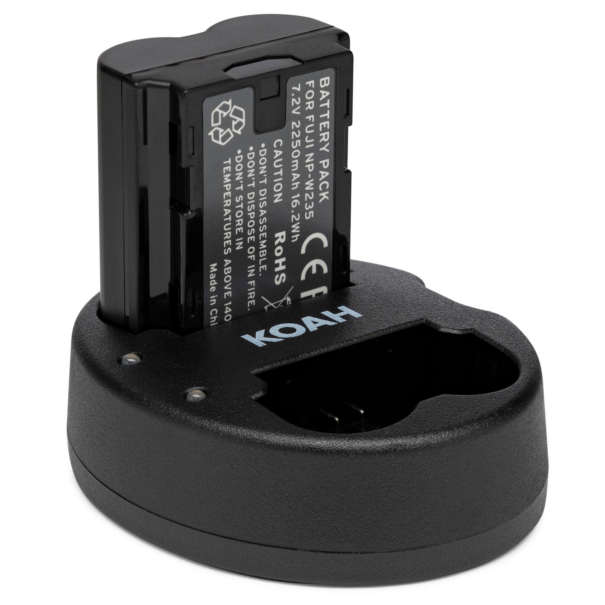 Koah Fujifilm NP W235 Two Pack Rechargeable 2250mAh Battery and