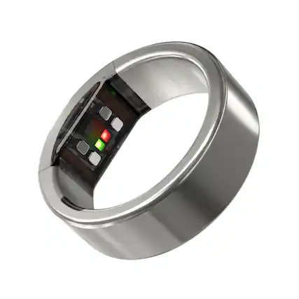 Front. Ultrahuman - Ring PRO - Smart Ring - Size Before You Buy with Ring PRO Sizing Kit - No Subscription Needed - Size 10 - Raw Titanium.
