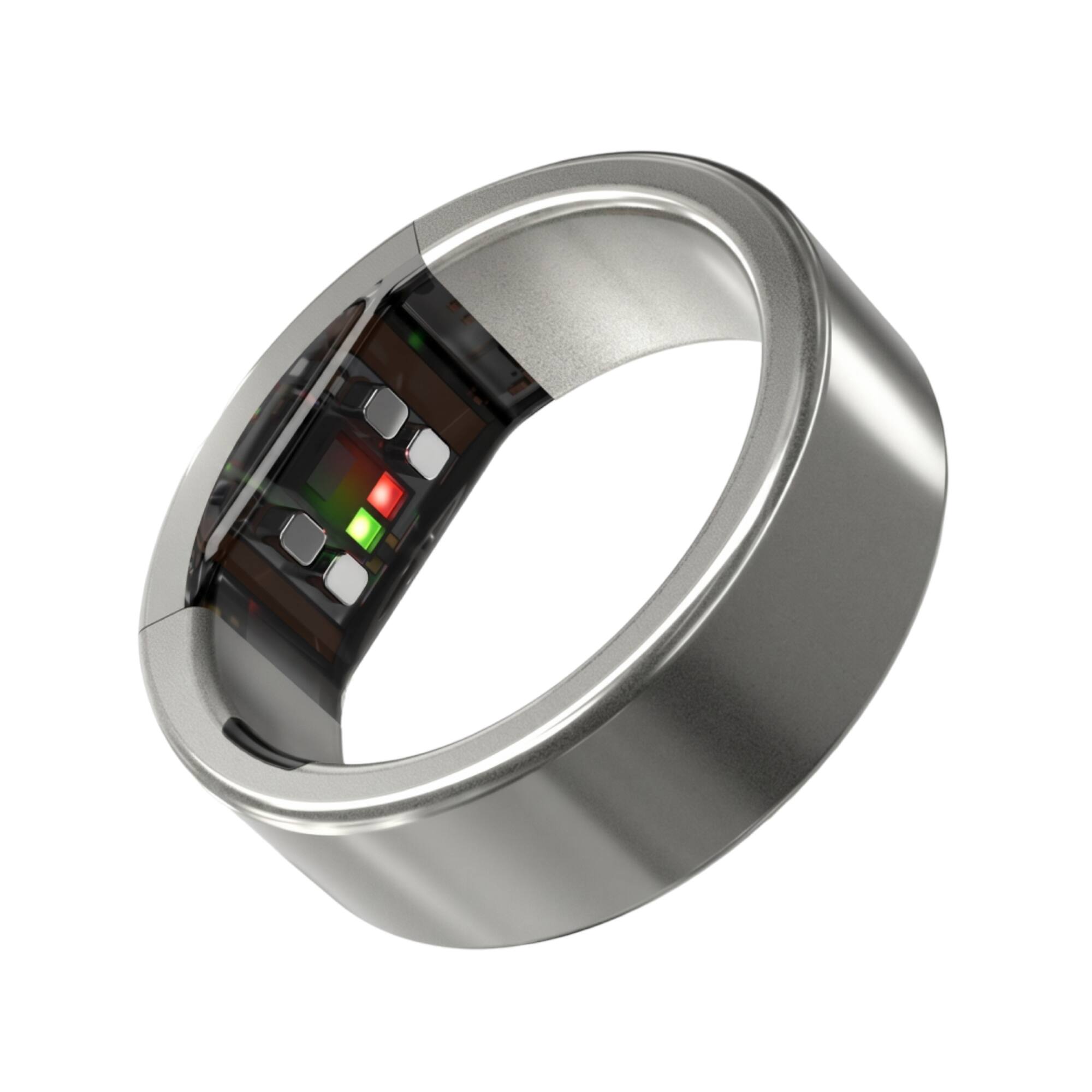 Front. Ultrahuman - Ring PRO - Smart Ring - Size Before You Buy with Ring PRO Sizing Kit - No Subscription Needed - Size 07 - Raw Titanium.