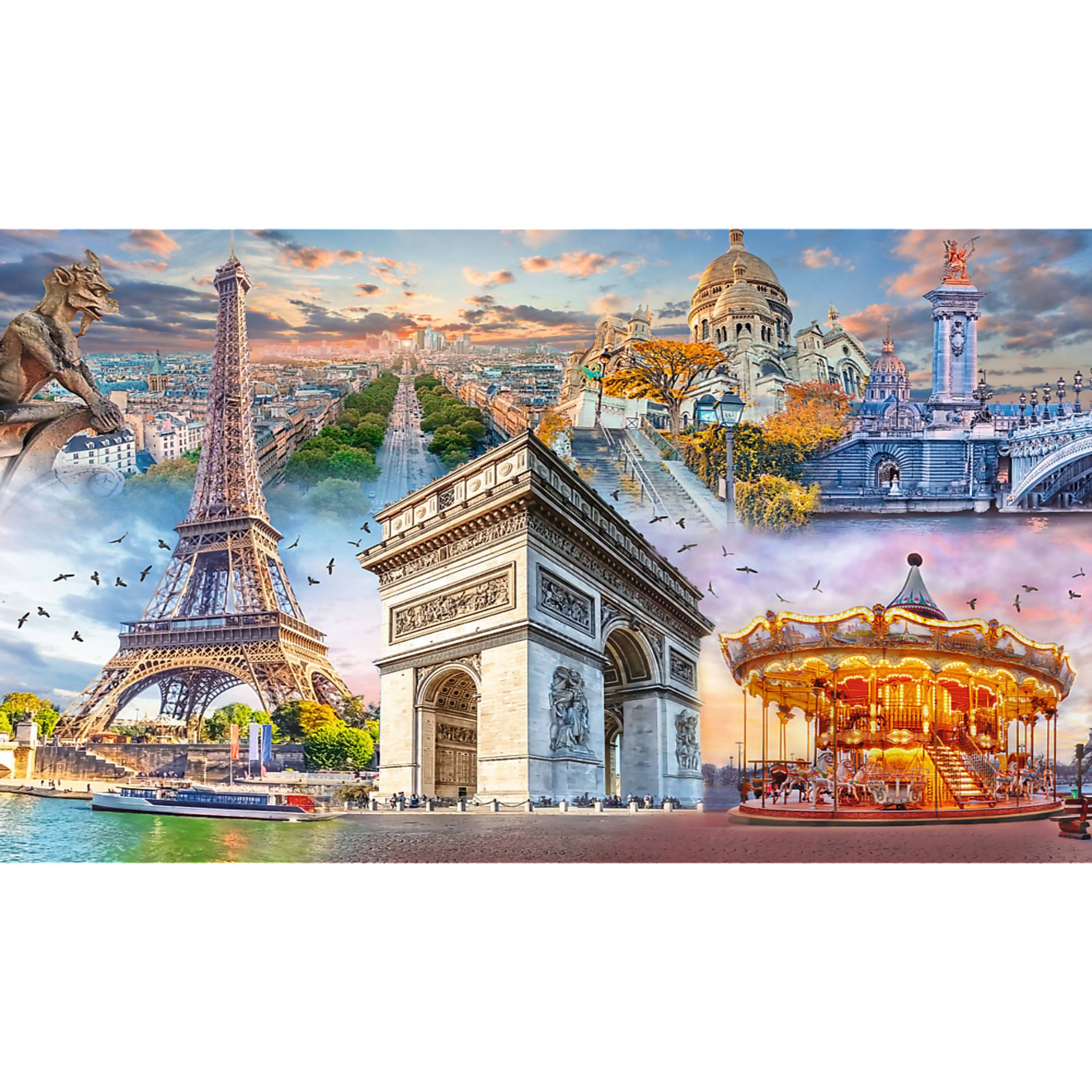Angle. Trefl - Trefl Red 1000 Piece Puzzle - Weekend in Paris.