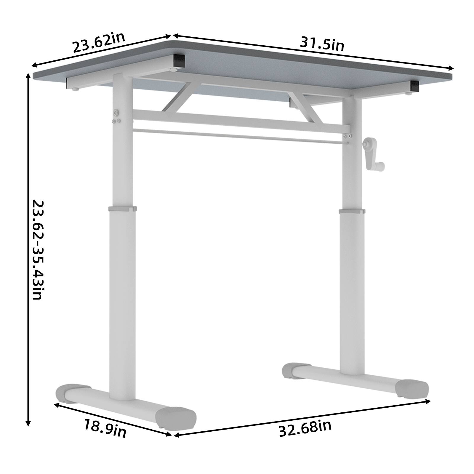- Width: 31.5in
- Depth: 23.62in
- Height: 23.62-35.43in
- Base Width: 32.68in
- Base Depth: 18.9in