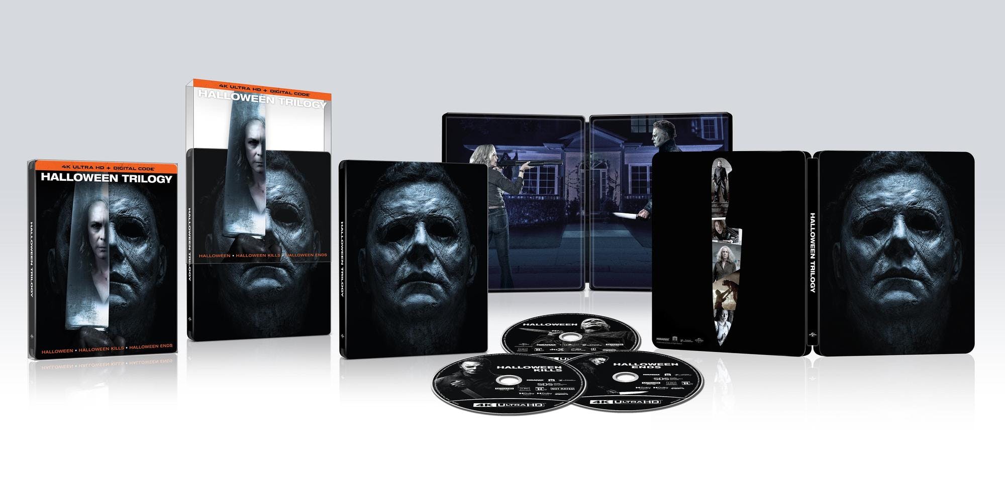Halloween Trilogy (Halloween / Halloween Kills / Halloween Ends) - Limited Edition Steelbook [UHD] [4K Ultra HD Blu-ray]
