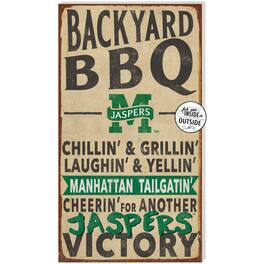 Jardine - Manhattan Jaspers 11'' x 20'' Indoor/Outdoor BBQ Sign - Brown