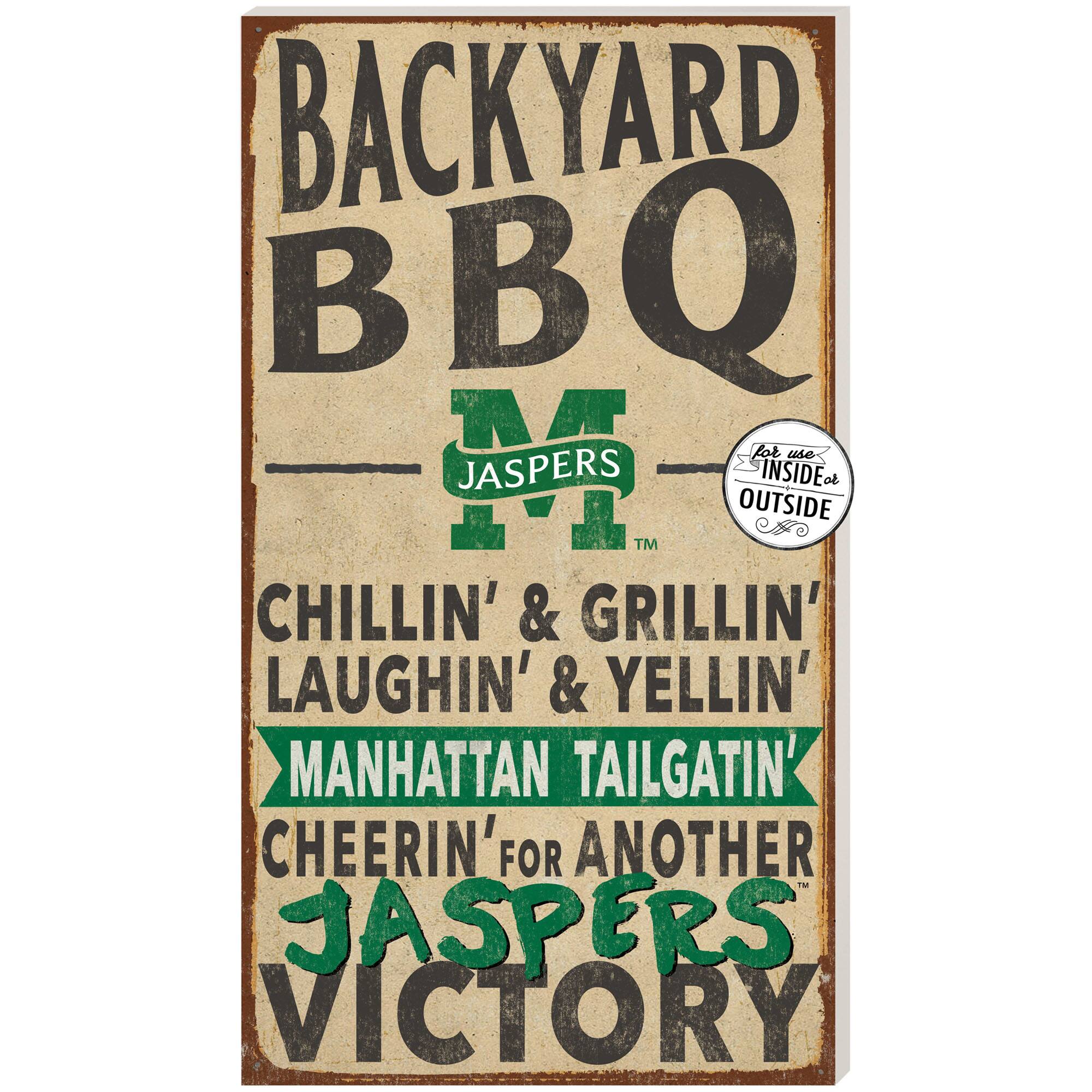 Brown Manhattan Jaspers 11'' x 20'' Indoor/Outdoor BBQ Sign