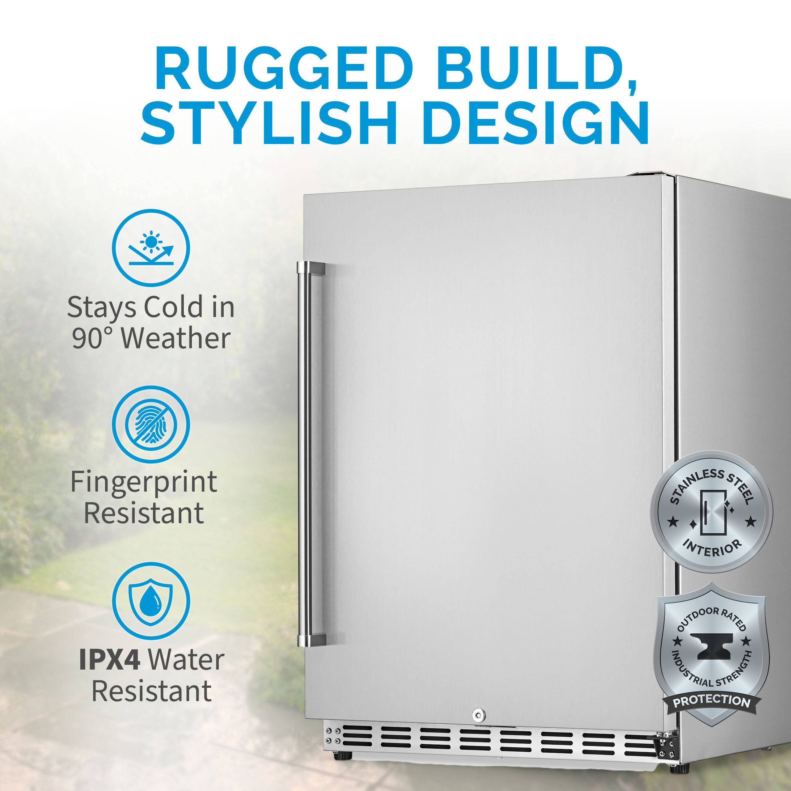 RUGGED BUILD, STYLISH DESIGN

- Stays Cold in 90° Weather
- Fingerprint Resistant
- IPX4 Water Resistant
- STAINLESS STEEL INTERIOR
- OUTDOOR RATED INDUSTRIAL PROTECTION STRENGTH