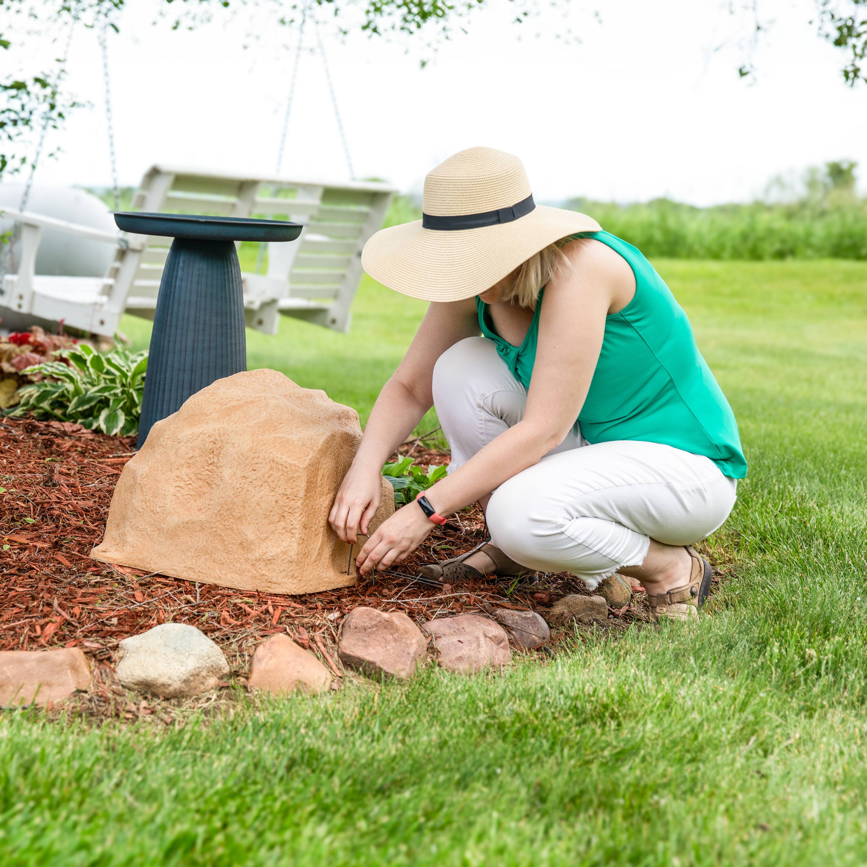 Alt View 9. Sunnydaze - 3-Piece Faux Landscape Rock Set - Sand.