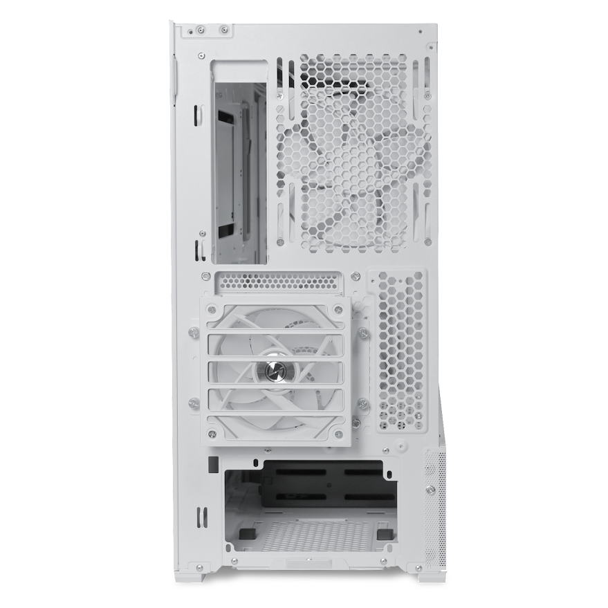 Alt View 1. Lian Li - Lancool 216 RGB White Steel/Tempered Glass ATX Mid Tower Computer Case, 3 Fans Included - LANCOOL 216RW - White.