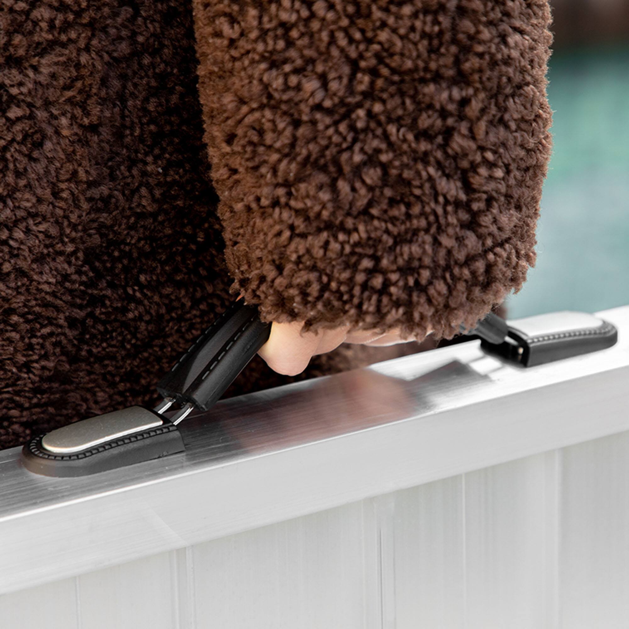 Alt View 7. Homcom - Wheelchair Ramp 2FT, Folding Aluminum Threshold Ramp with Non-Slip Surface, Transition Plate - Black.