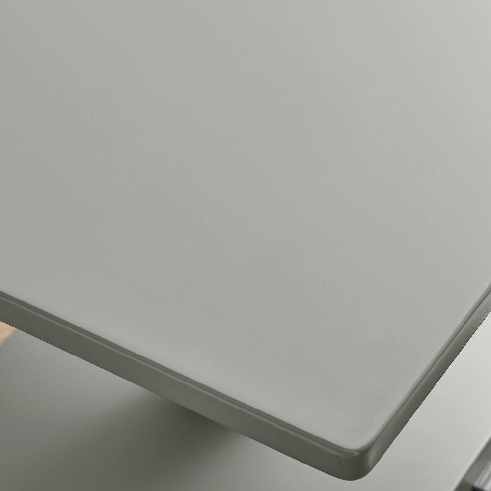 Alt View 9. Loheer - Loheer Adjustable Height Rolling End Table with Charging Station - Gray.