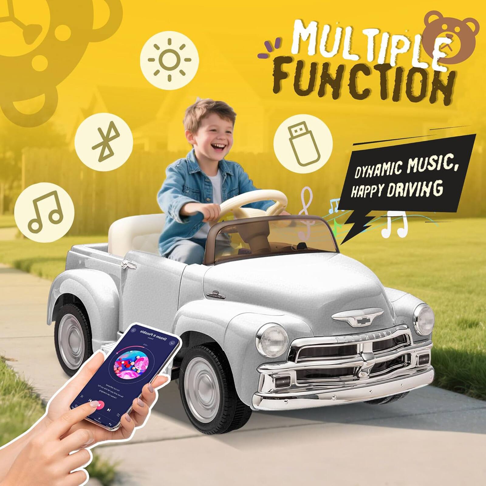 Multiple Function  
Dynamic Music, Happy Driving