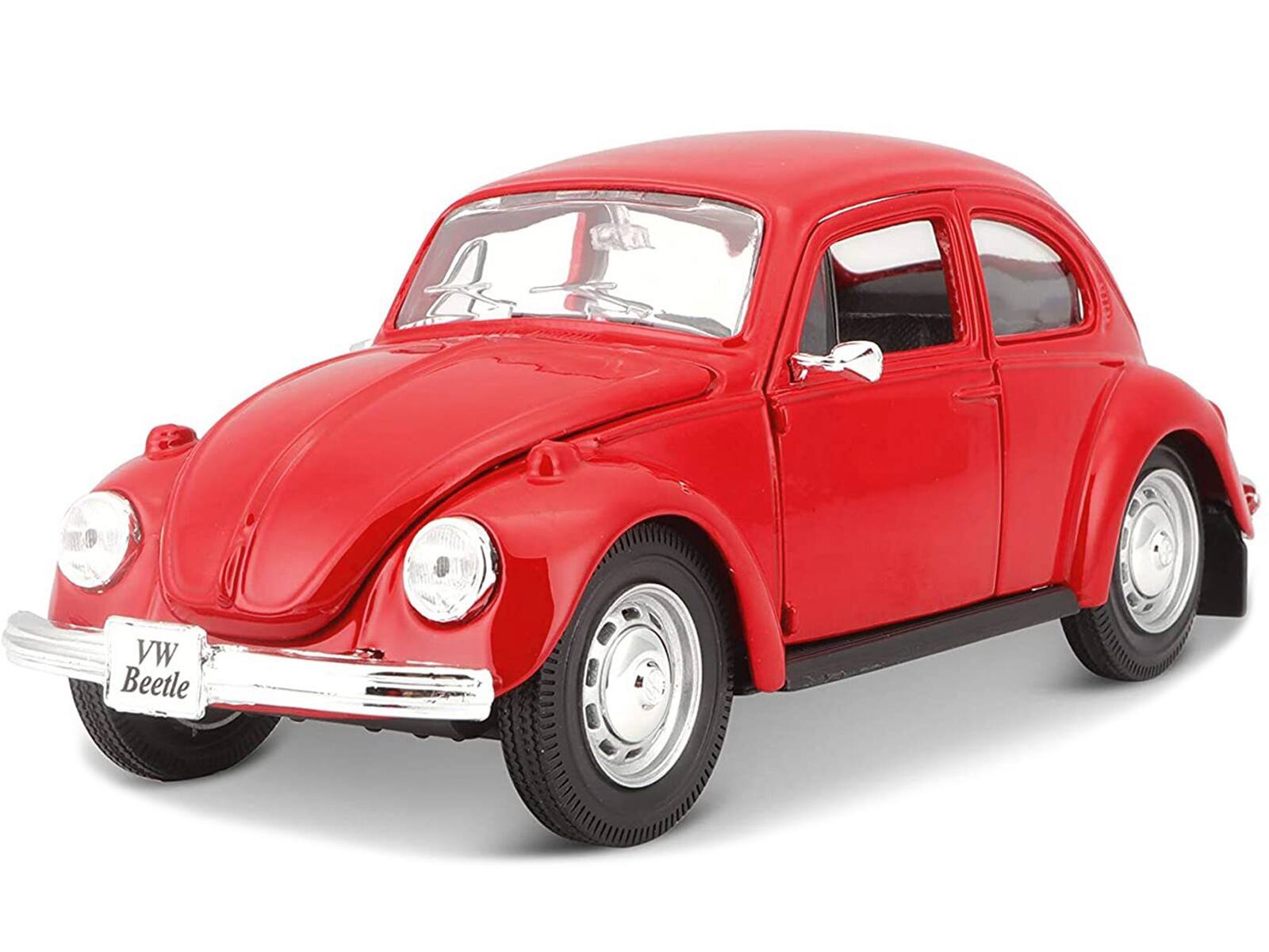 Alt View 1. Maisto - 1973 Volkswagen Beetle Red 1/24 Diecast Model Car by Maisto.