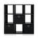 Front. Furinno - Simplistic 9-Cube Organizer with Bins - Espresso/Black.