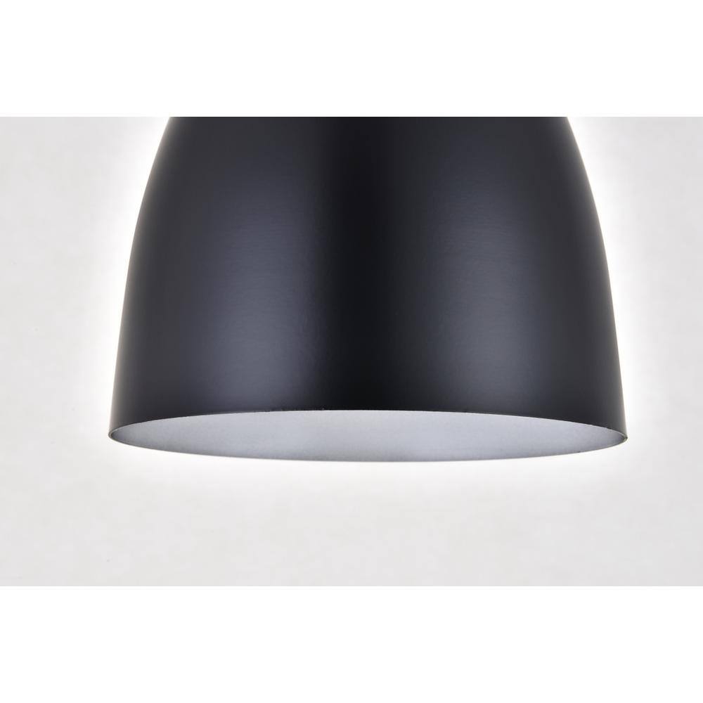 Back. Living District - Aiken 1 Light Black Pendant - Black.