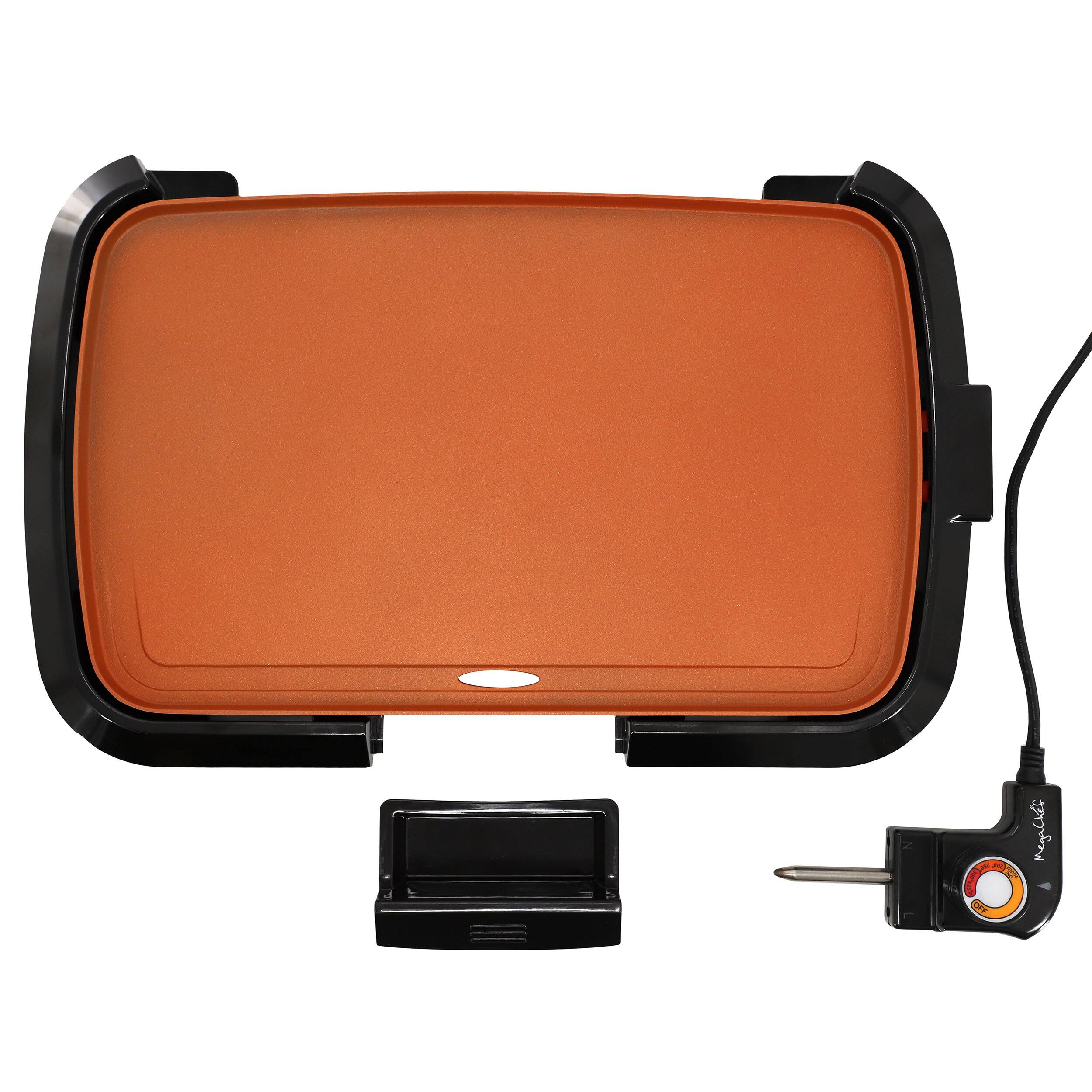 Alt View 5. MegaChef - MegaChef 16 Inch Electric Grill in Black with Copper Coating - Copper.