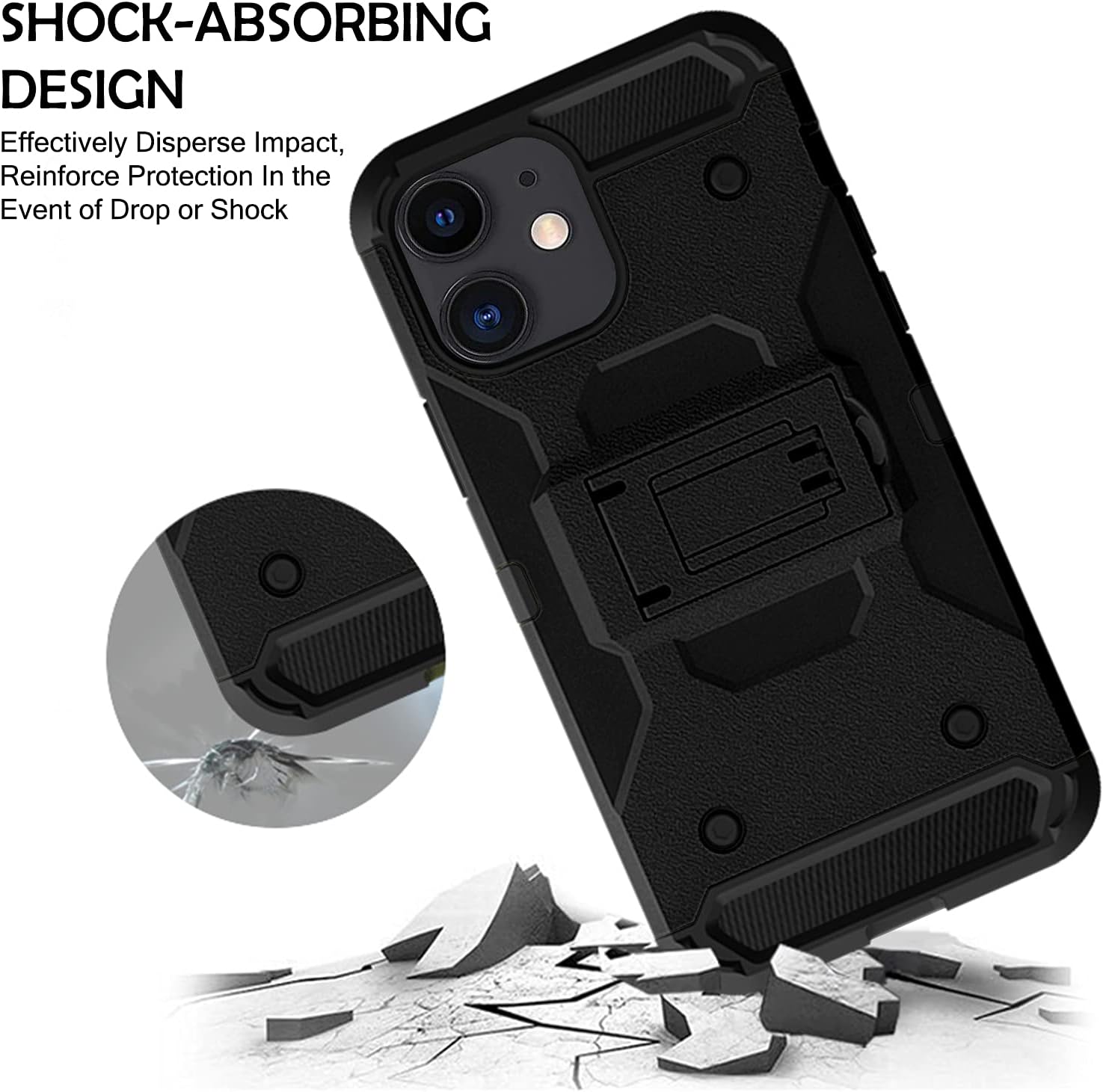 SHOCK-ABSORBING DESIGN  
Effectively Disperse Impact, Reinforce Protection In the Event of Drop or Shock