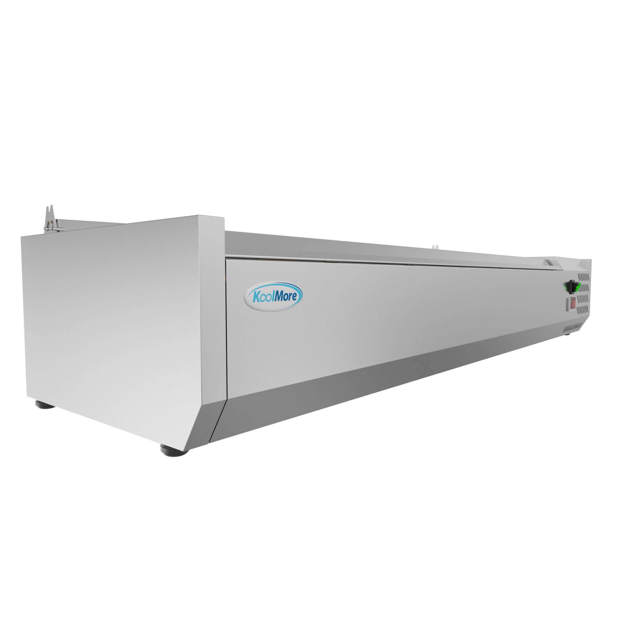 Alt View 5. Koolmore - 59 in. Six Pan Refrigerated Countertop Condiment Prep Station - SCDC-6P-SSL - Stainless-Steel.