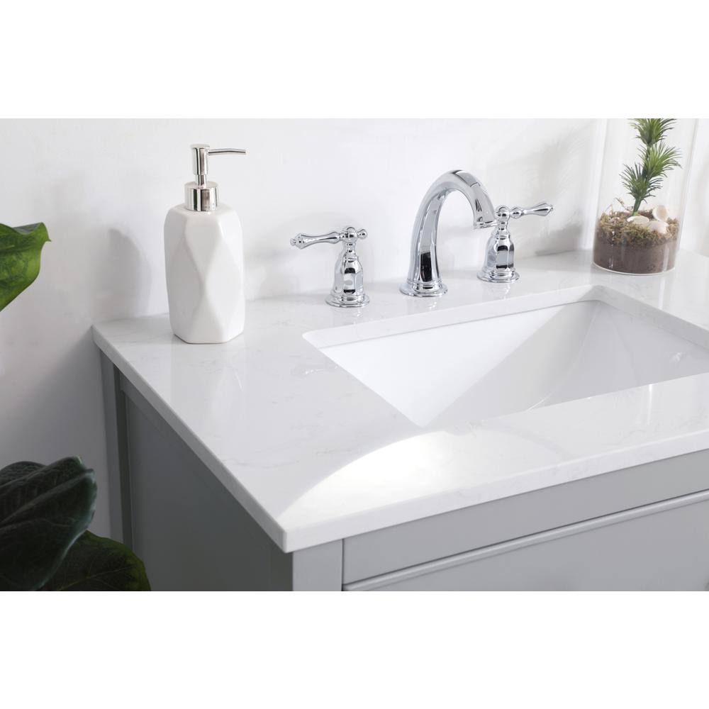 Alt View 7. Elegant Kitchen and Bath - 30 inch Single Bathroom Vanity in Grey - Grey.