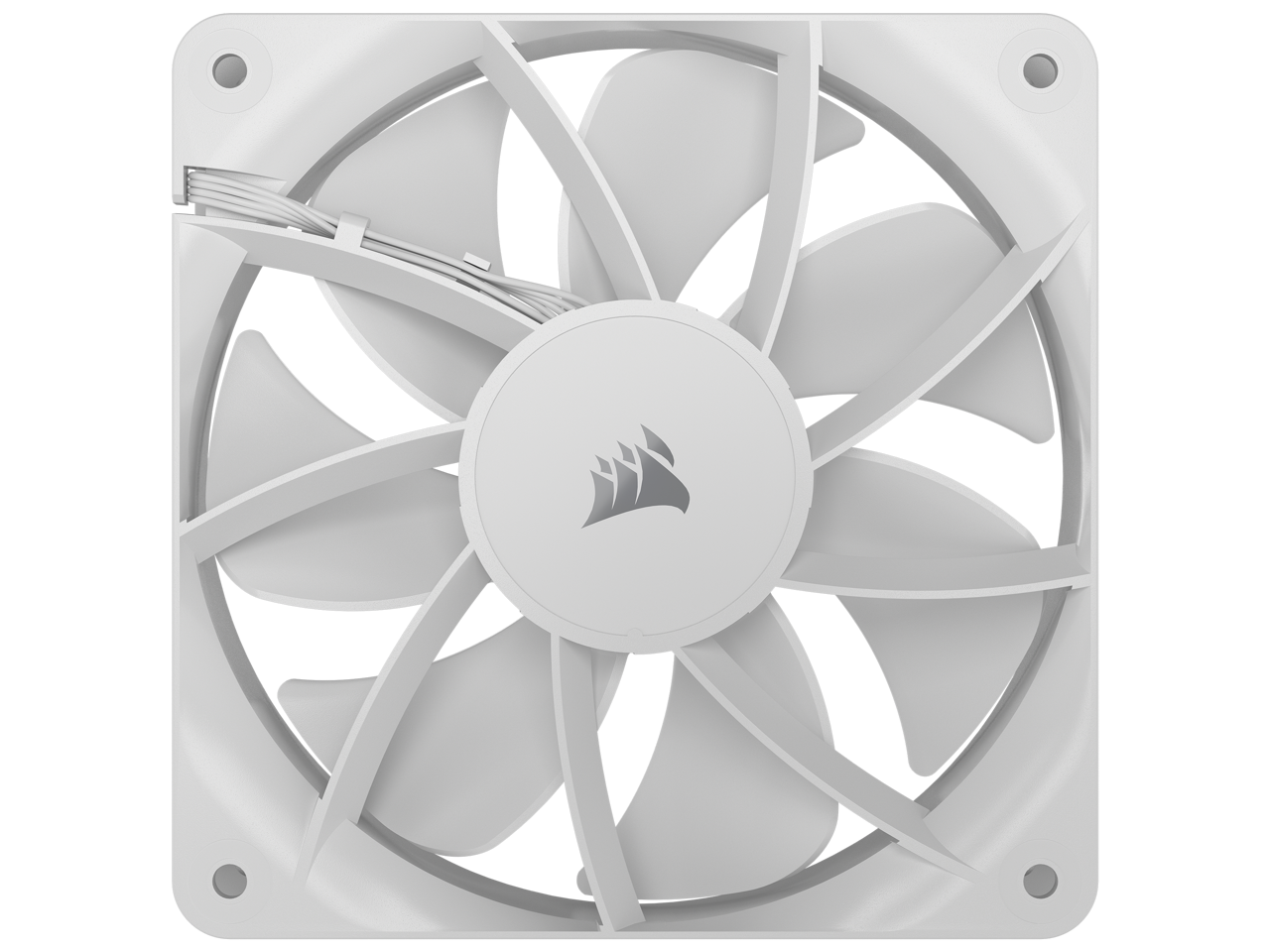 CORSAIR - RS120 PWM 120mm Fan - Daisy-Chain PWM, AirGuide, Magnetic Bearing - White