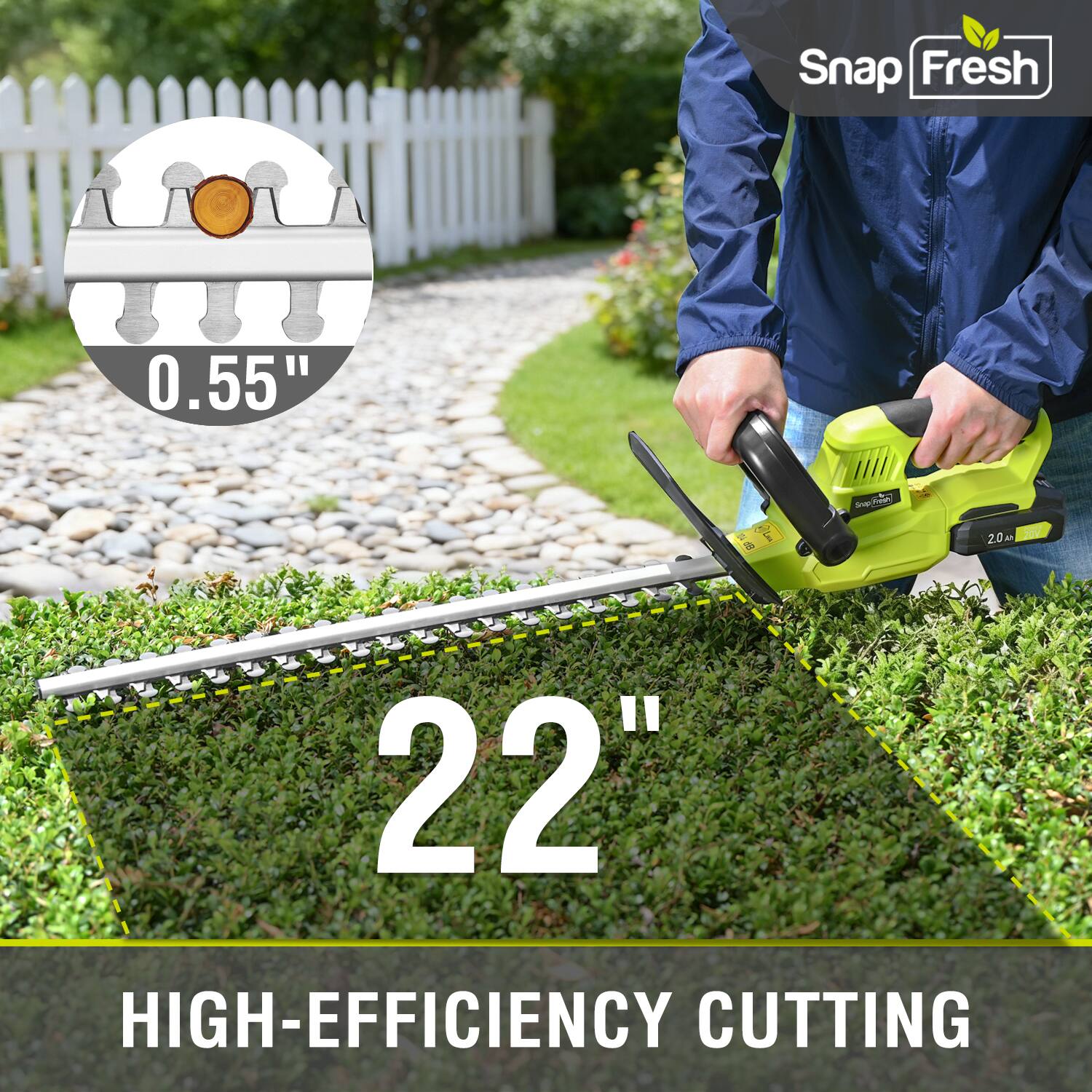 Snap Fresh  
0.55"  
22"  
HIGH-EFFICIENCY CUTTING