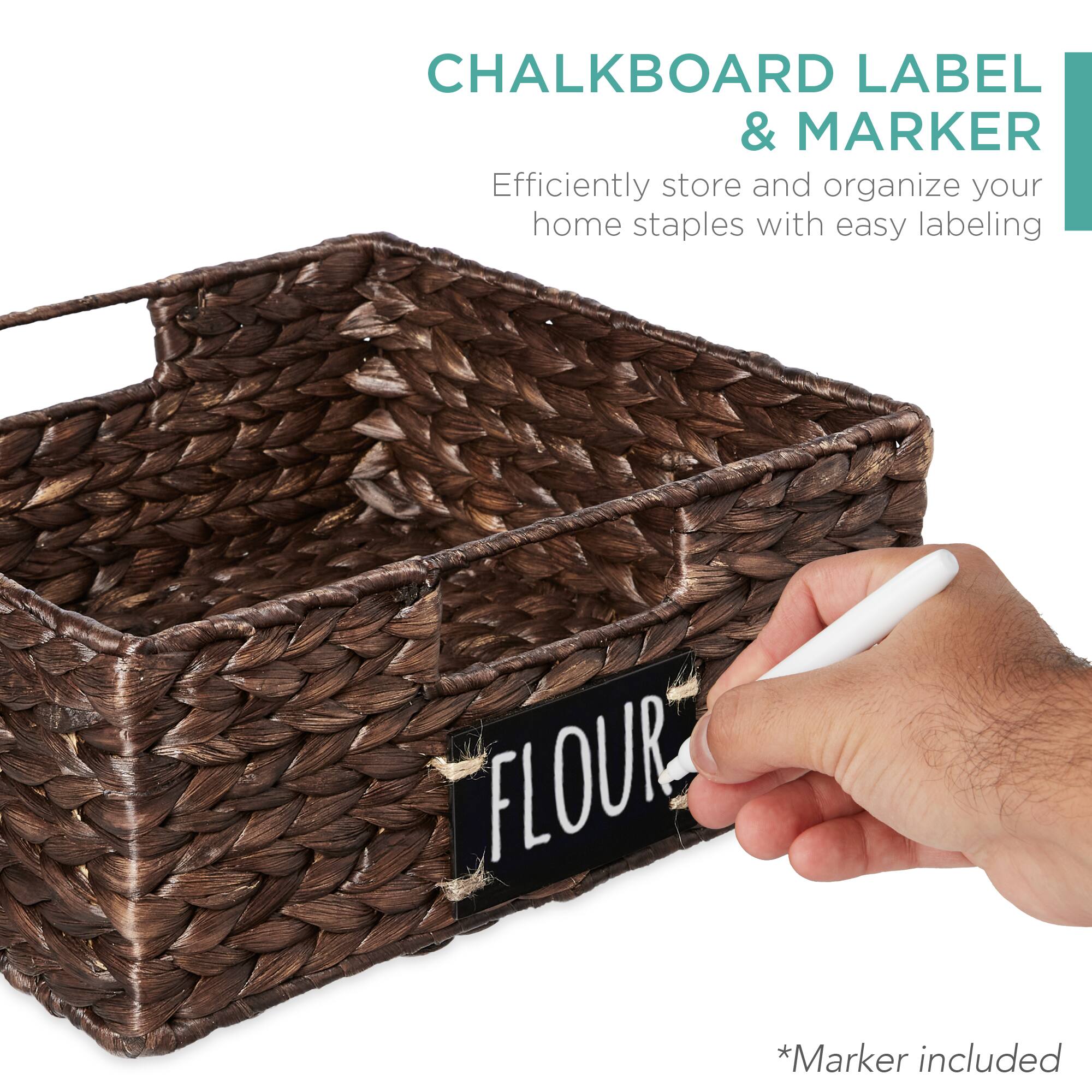 CHALKBOARD LABEL & MARKER  
Efficiently store and organize your home staples with easy labeling  

*Marker included