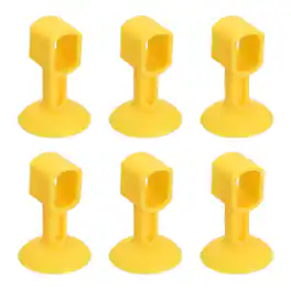 Unique Bargains - High-Quality Silicone Suction Cup Door Handle Stopper, No Drilling Wall Protector for Home Office, Durable - Yellow