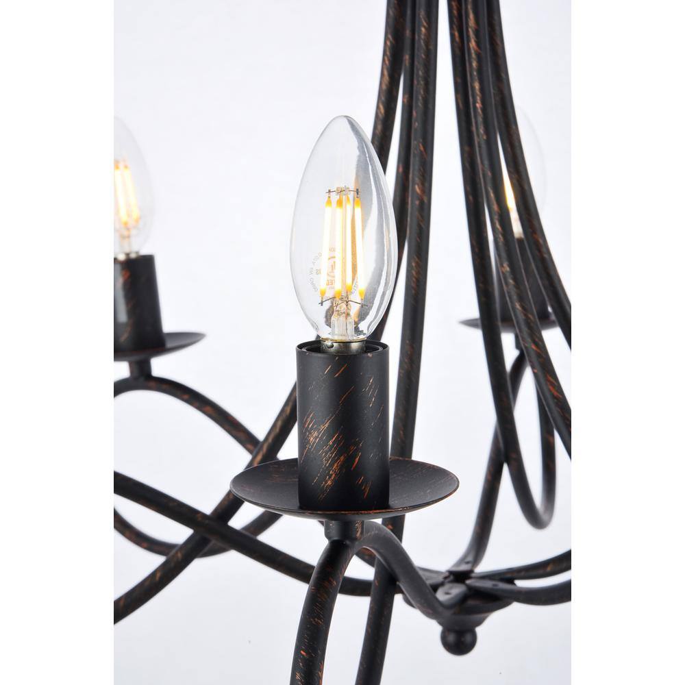 Alt View 1. Urban Classic - Lyndon 6 light Dark Bronze Pendant - Dark Bronze.