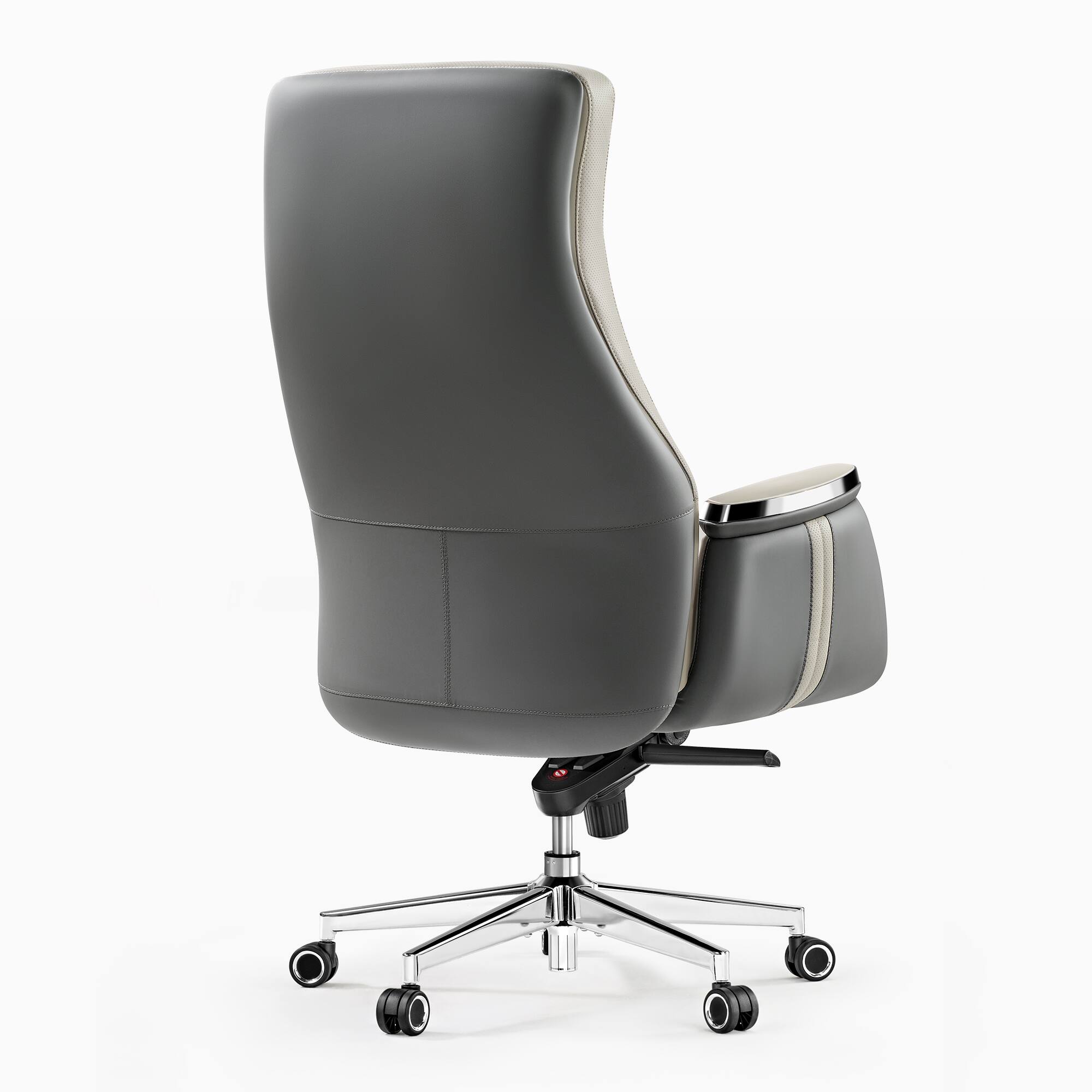 Left. Eureka Ergonomic - Silicone Leather Executive Ergonomic Office Chair - Off-white.