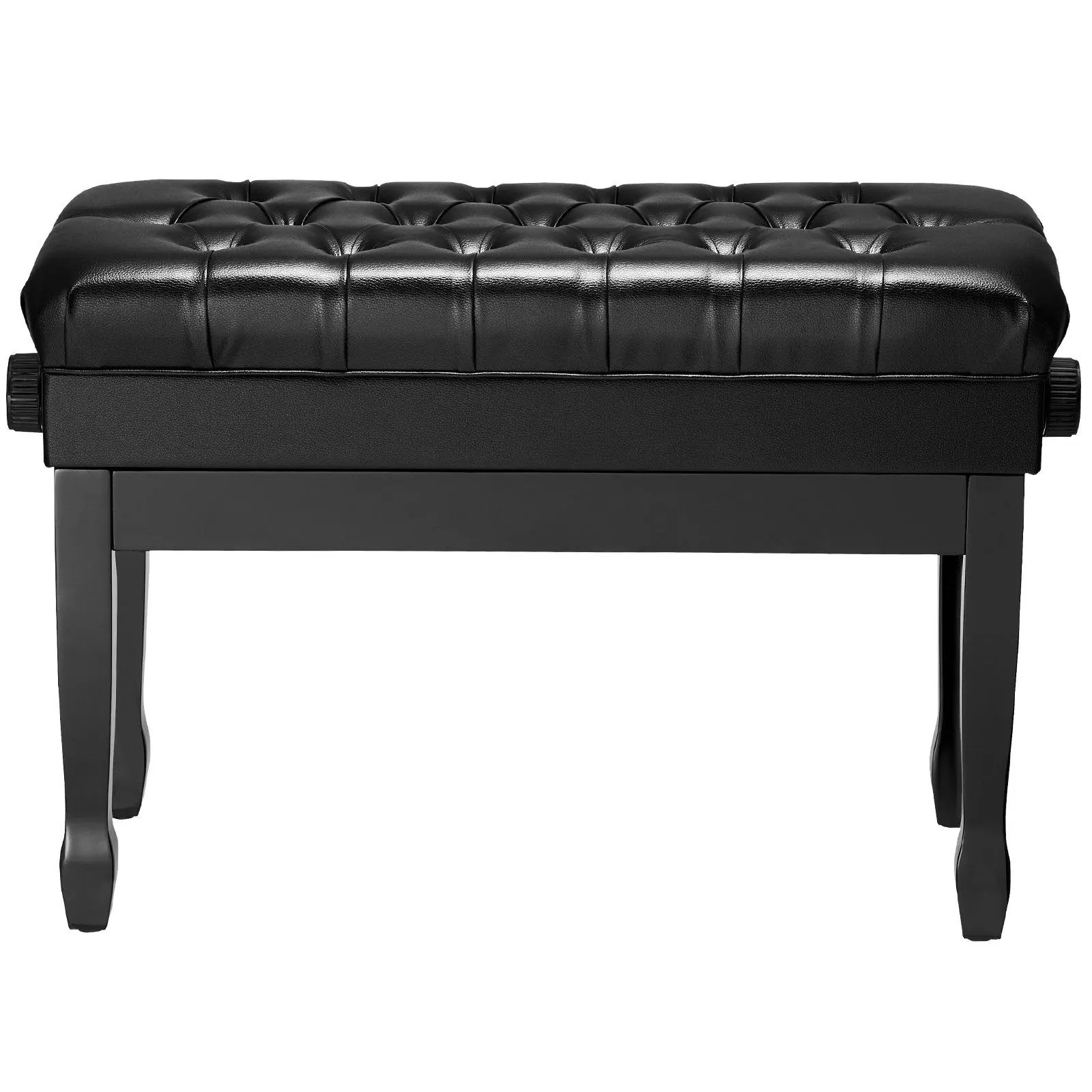 Alt View 9. Glintex - Piano Bench Adjustable Duet Keyboard Stool with Storage Compartment Padded Cushion for Bedroom or Studio - Black.