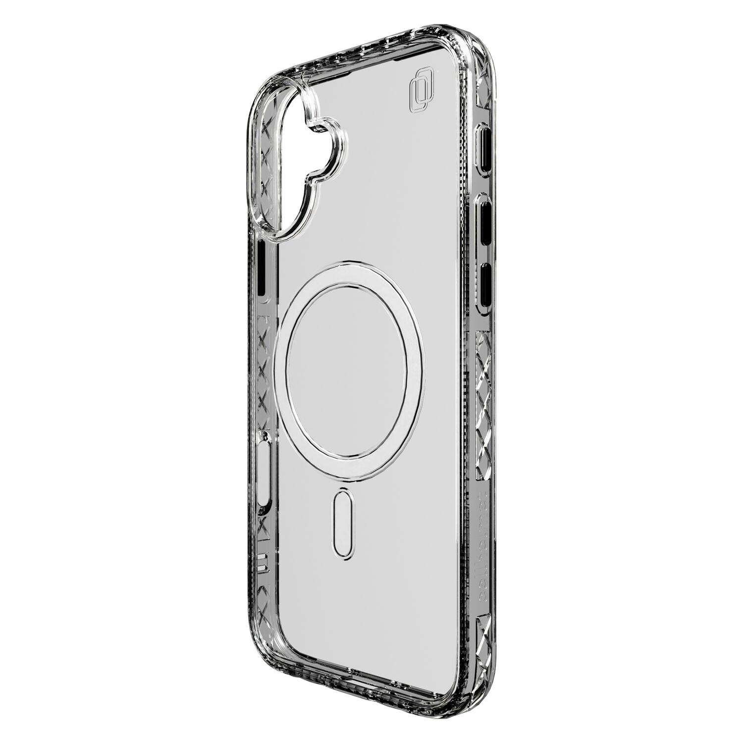Left. Cellhelmet - Magnitude Series MagSafe-Compatible Case for iPhone 16 Plus Crystal Clear - Crystal Clear.