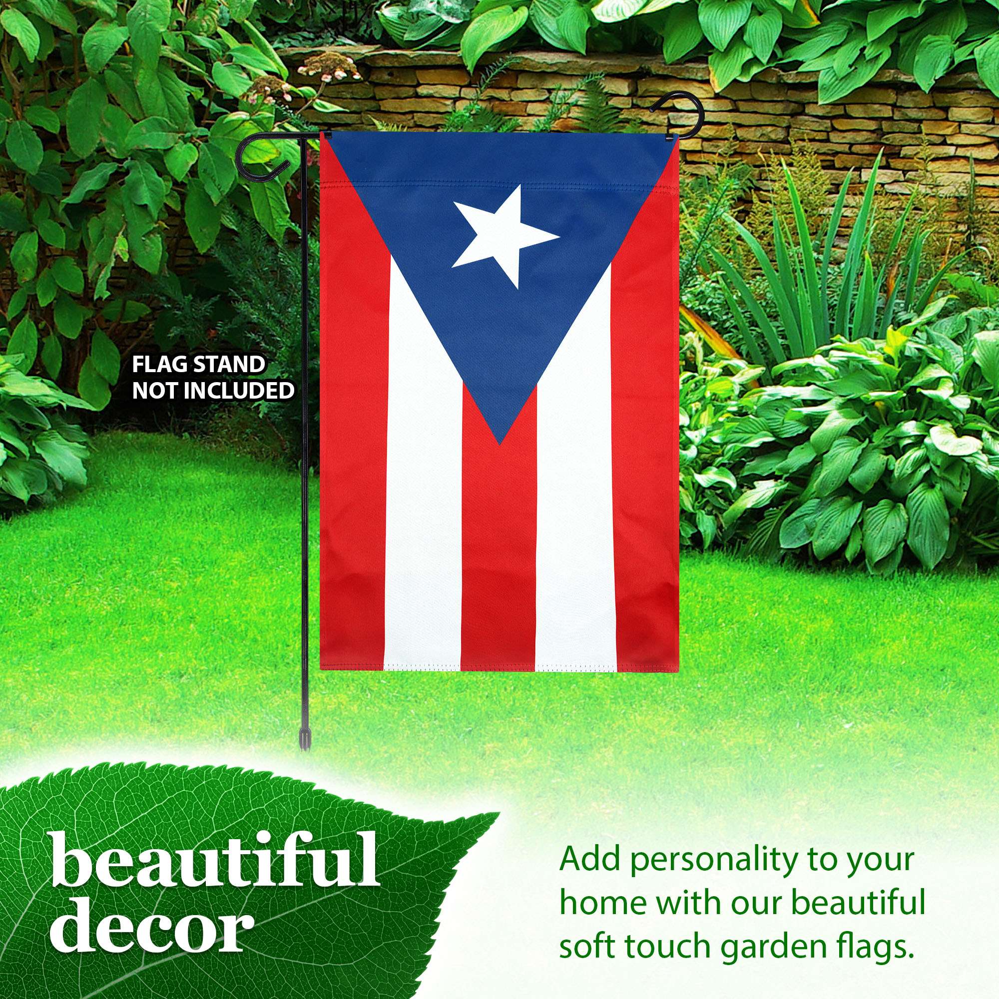 FLAG STAND NOT INCLUDED

beautiful decor

Add personality to your home with our beautiful soft touch garden flags.