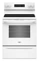 Whirlpool - 30 in. Wide 5 element 5.3 cu. ft. Freestanding Electric Range with Air Cooking Technology and Steam Clean - White