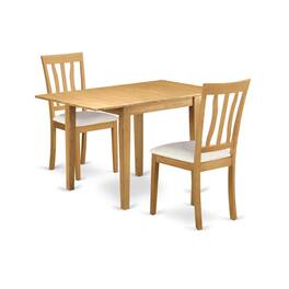 East West Furniture - Dining Room Set Oak - Brown