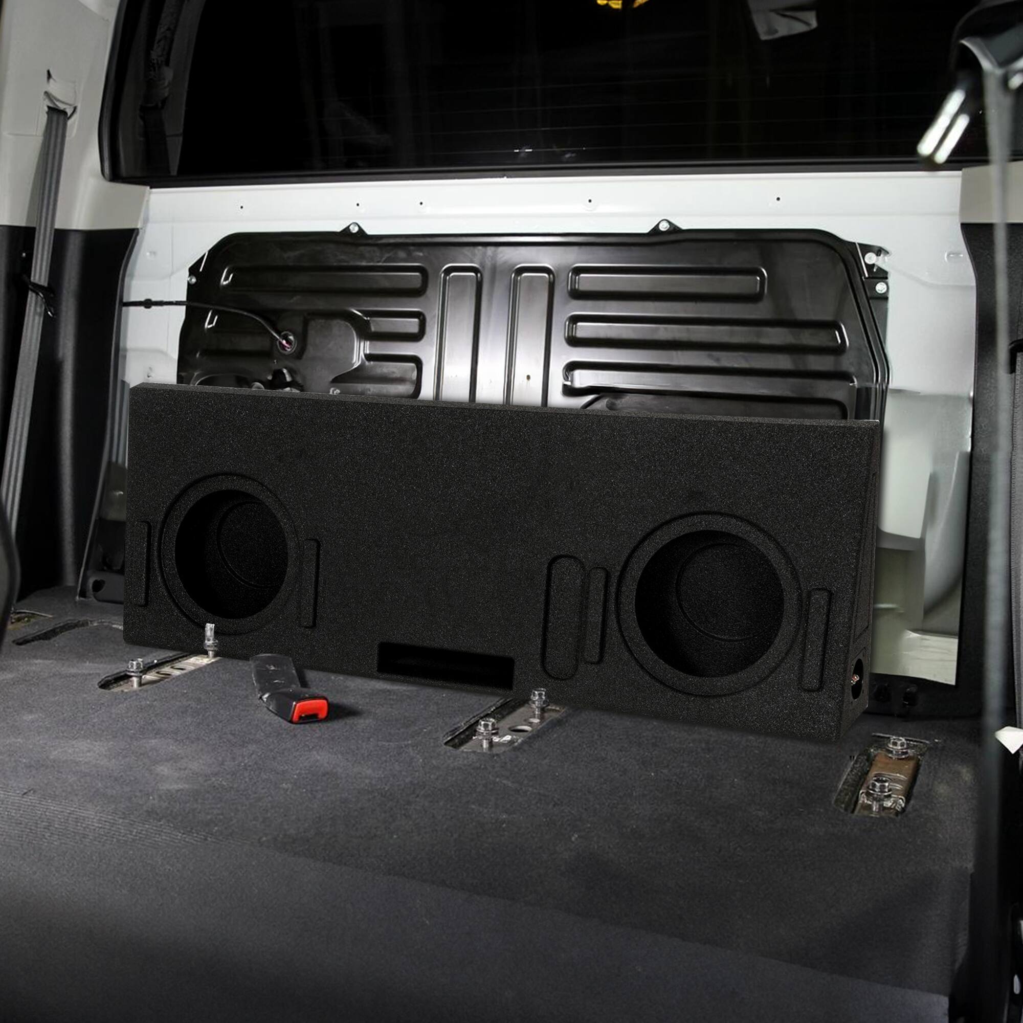 Alt View 3. QPower - QPower Dual 10" Ported Sub Enclosure for Toyota Tundra Crew Max | QBTUNDRA14210 - Black.