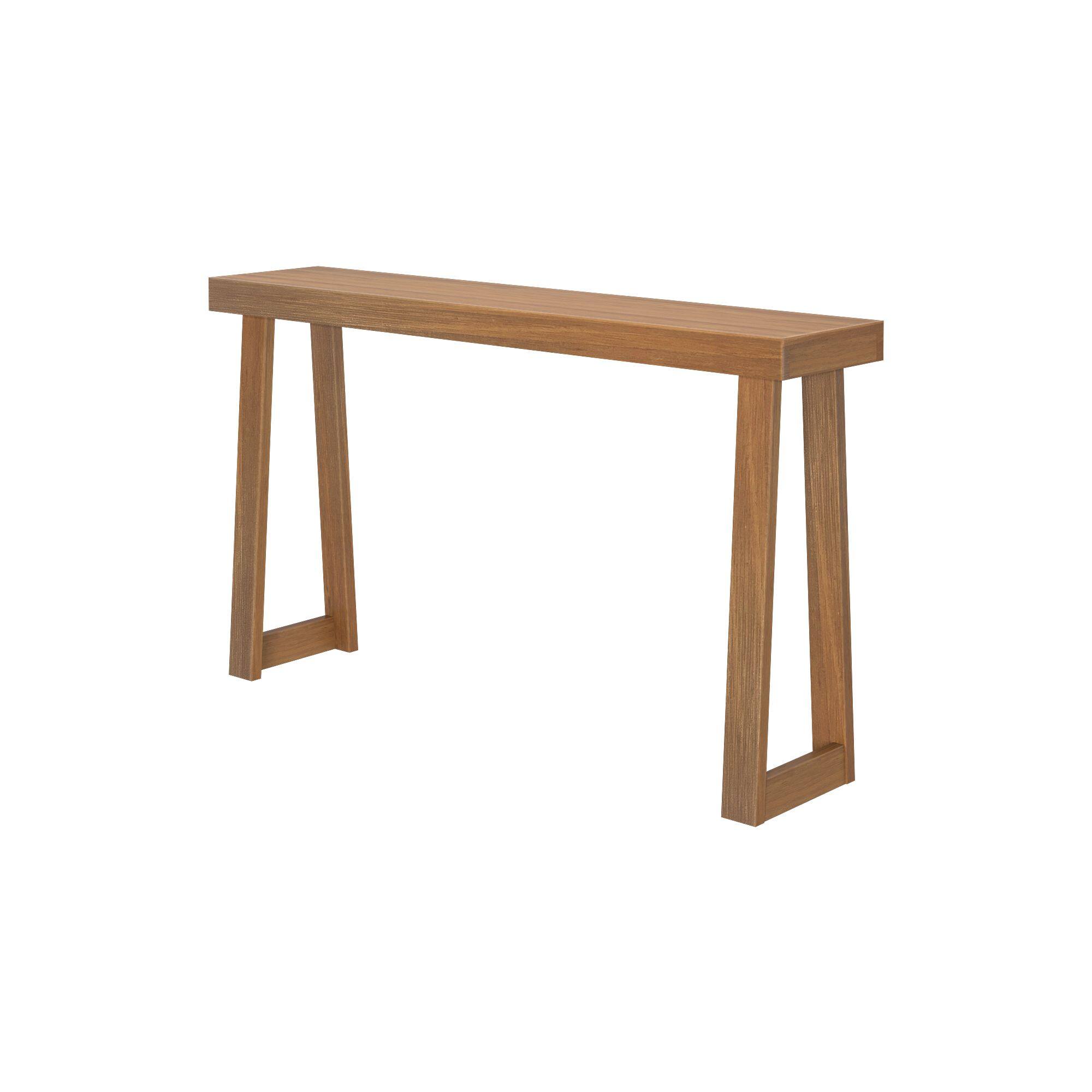 Alt View 2. Plank+Beam - Classic Console Table (56in / 1420mm), Pecan - Pecan.